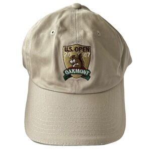 US Open Oakmont Golf Club 2007 Adult Hat Beige Adjustable USGA Member Cotton Cap